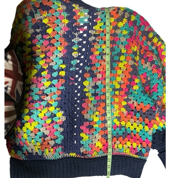 Colorful Crochet Cardigan-Artesian handcrafted - Picture 6 of 7